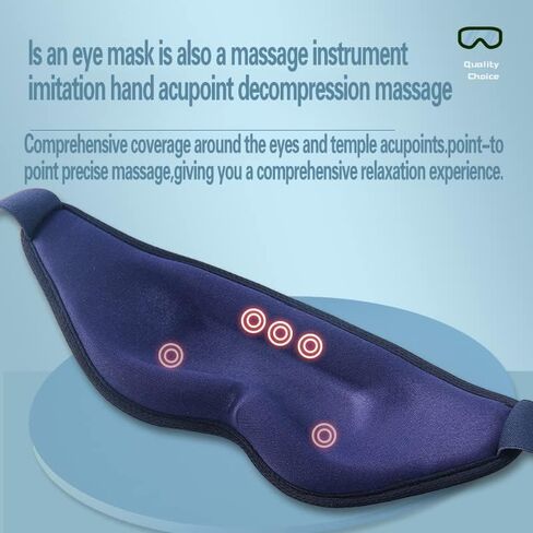 Heated Massage Eye Mask,45 Degree Thermostat Eye Massager,USB Rechargeable Eye Massager, Relax and Reduce Eye Fatigue Dark Circles Eye Bags Improve Sleep, Portable Eye Massager in Kuwait