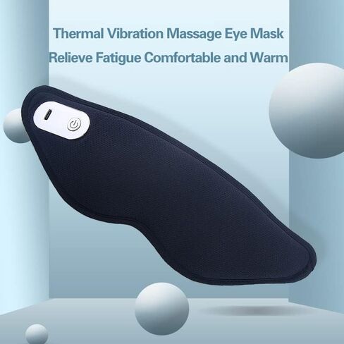Heated Massage Eye Mask,45 Degree Thermostat Eye Massager,USB Rechargeable Eye Massager, Relax and Reduce Eye Fatigue Dark Circles Eye Bags Improve Sleep, Portable Eye Massager in Kuwait