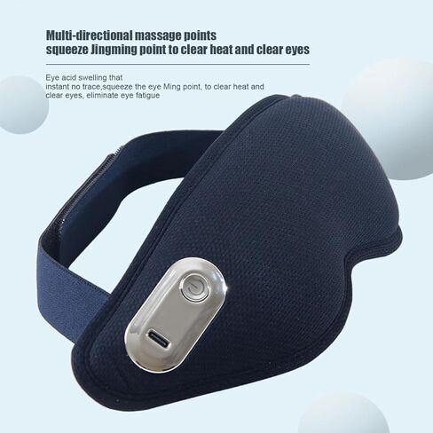 Heated Massage Eye Mask,45 Degree Thermostat Eye Massager,USB Rechargeable Eye Massager, Relax and Reduce Eye Fatigue Dark Circles Eye Bags Improve Sleep, Portable Eye Massager in Kuwait
