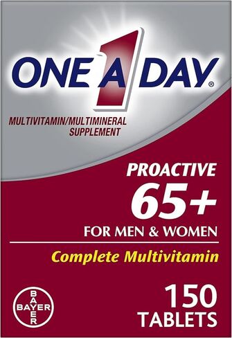 فيتامينات One a Day Proactive 65 Plus للرجال والنساء، 150 قرصًا (عبوة من قطعتين) من One-A-Day in Kuwait