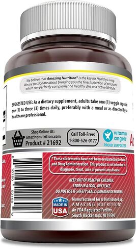 Amazing Formulas Acetyl L-Carnitine Hcl Supplement | 500 Mg Per Serving | 120 Veggie Capsules Supplement | Non-GMO | Gluten Free | Made in USA in Saudi Arabia
