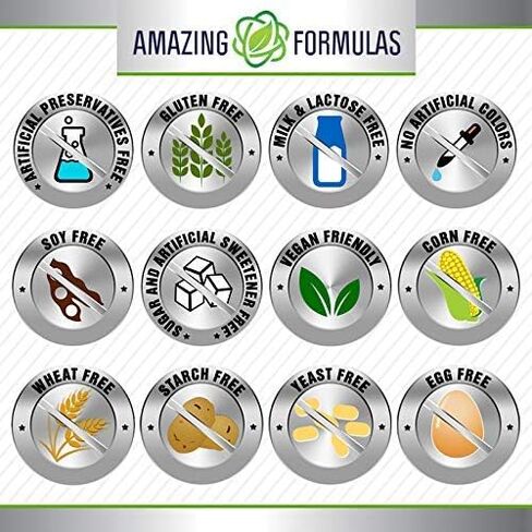 Amazing Formulas Acetyl L-Carnitine Hcl Supplement | 500 Mg Per Serving | 120 Veggie Capsules Supplement | Non-GMO | Gluten Free | Made in USA in Saudi Arabia