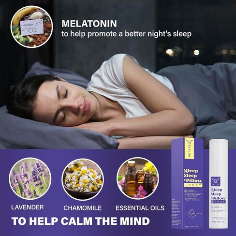 Skyloa Deep Sleep Pillow Spray: Natural Sleep Rest Aid with Lavender for Relaxation 120ml, 4 fl oz in Kuwait