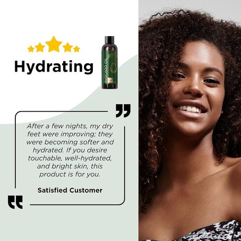 Avocado Oil For Hair Skin and Nails - Pure Avocado Oil Hair Moisturizer for Dry Hair and Humectant Moisturizer Avocado Oil for Skin Care - Natural Hair Oil and Carrier Oil for Essential Oils Mixing in Saudi Arabia