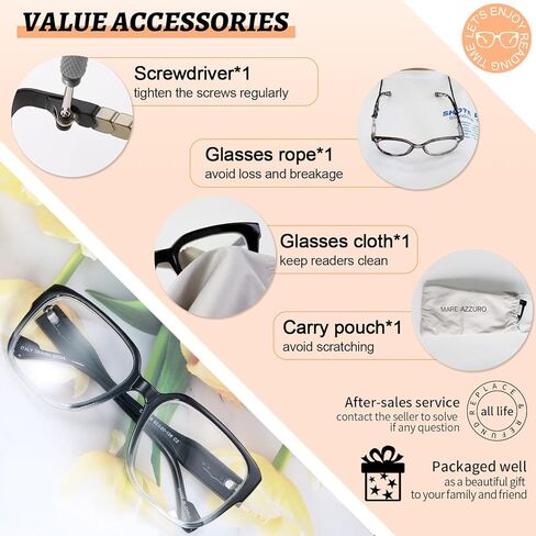 نظارات قراءة كبيرة الحجم من MARE AZZURO قارئات الموضة النسائية 1.0 1.25 1.5 1.75 2.0 2.25 2.5 2.75 3.0 3.5 4.0 5.0 6.0 in Kuwait