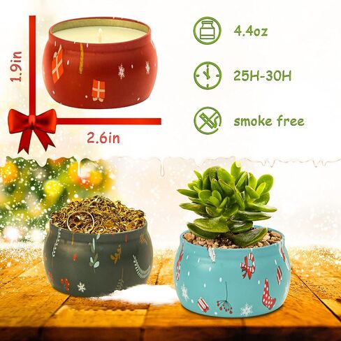 Christmas Scented Candles Gifts for Women - Soy Candles for Home Scented Aromatherapy Candle,120H Burning,Ideal for Meditation Yoga Bath SPA Relaxation（4PCS） in Saudi Arabia