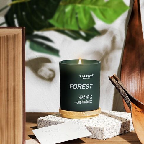 شموع معطرة للمنزل، شمع الصويا الطبيعي، شموع معطرة لتخفيف التوتر والاسترخاء، النعناع البري والأوكالبتوس، وعاء متوسط، مثالي لديكور المنزل وغرفة النوم in Saudi Arabia