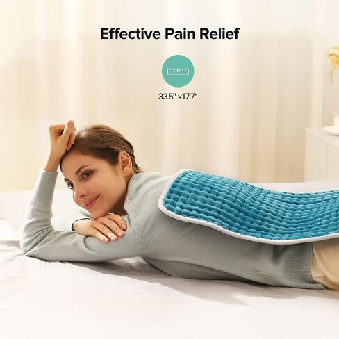 وسادة تسخين كهربائية لآلام الظهر، والتشنجات، وتخفيف التهاب المفاصل، مقاس 30.48 سم × 60.96 سم XL مقاس كينج فائق الحرارة، لمسة ناعمة مع خيارات العلاج الحراري الرطب والجاف، 6 إعدادات، إيقاف تلقائي، يمكن غسله في الغسالة، أخضر in Kuwait