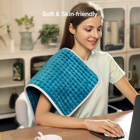 وسادة تسخين كهربائية لآلام الظهر، والتشنجات، وتخفيف التهاب المفاصل، مقاس 30.48 سم × 60.96 سم XL مقاس كينج فائق الحرارة، لمسة ناعمة مع خيارات العلاج الحراري الرطب والجاف، 6 إعدادات، إيقاف تلقائي، يمكن غسله في الغسالة، أخضر in Kuwait