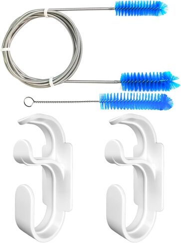 خطاف خرطوم Cpap وفرشاة خرطوم Cpap تحافظ على لوازم Cpap نظيفة ومرتبة - حامل أنبوب Cpap أنبوب Cpap فرشاة تنظيف مرنة وفرشاة تنظيف قناع - مجموعة تنظيف تخزين Cpap مناسبة لك (أبيض) in Kuwait