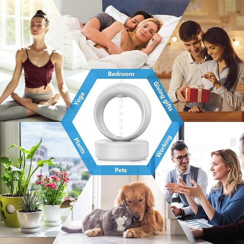 Anti Gravity Water Drop Humidifier with Adapter,3-in-1 Raindrop Humidifier Air Humidifiers with Night Light for Home Bedroom,Essential Oil Diffuser with Timer,Auto Shut-Off,680ML in Kuwait