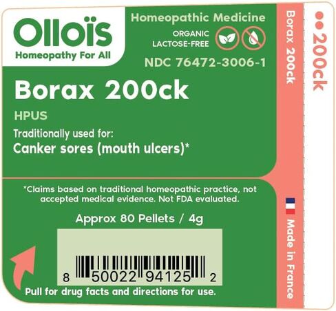 OLLOIS Borax 200ck دواء مثلي عضوي وخالي من اللاكتوز، 80 حبة (عبوة من 5) in Saudi Arabia