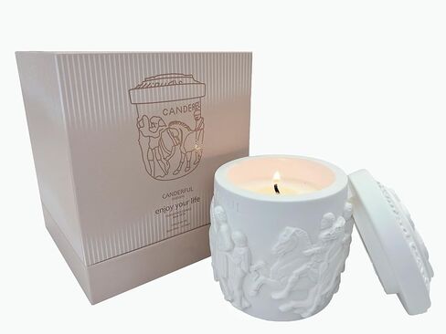 عطر الأوسمانثوس| شمعة فاخرة من الجبس برائحة الصويا العطرية لديكور المنزل والاسترخاء | | زيت عطري عالي الرائحة بنسبة 10% وحرق يدوم لمدة 40 ساعة in Kuwait