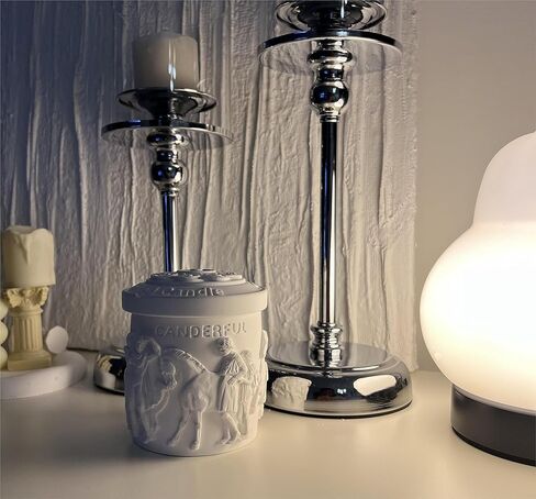 عطر الأوسمانثوس| شمعة فاخرة من الجبس برائحة الصويا العطرية لديكور المنزل والاسترخاء | | زيت عطري عالي الرائحة بنسبة 10% وحرق يدوم لمدة 40 ساعة in Kuwait