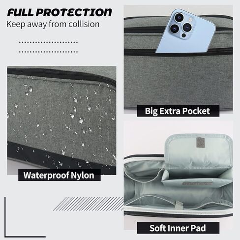 Travel Carrying Bag Compatible for ResMed AirMini CPAP Machine and Accessories,Qozabualy CPAP Supplies Carrying Case,Portable Tool Pouch for Men,CPAP Storage Bag for Home and Travel Use,Bag Only,Grey in Kuwait