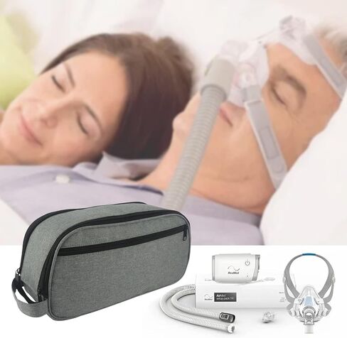 Travel Carrying Bag Compatible for ResMed AirMini CPAP Machine and Accessories,Qozabualy CPAP Supplies Carrying Case,Portable Tool Pouch for Men,CPAP Storage Bag for Home and Travel Use,Bag Only,Grey in Kuwait