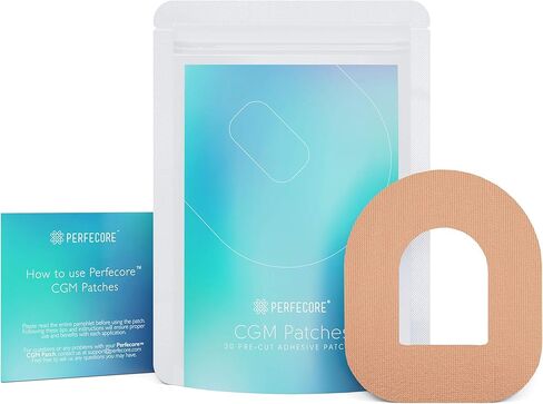 Perfecore Adhesive Bandage Patch Compatible w/Omnipod (30-Pack Set) – Waterproof, Sweatproof Continuous Glucose Monitor Sensor Cover Tape for Sensitive Skin – Diabetes and Diabetic Supplies – Nude in Saudi Arabia