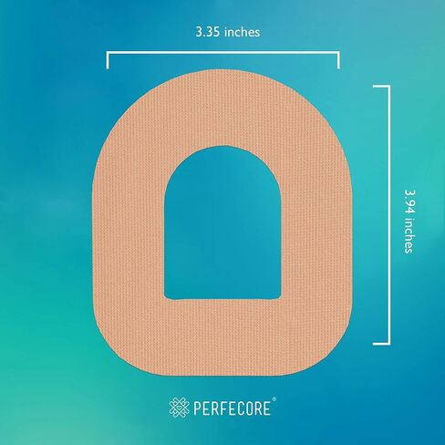 Perfecore Adhesive Bandage Patch Compatible w/Omnipod (30-Pack Set) – Waterproof, Sweatproof Continuous Glucose Monitor Sensor Cover Tape for Sensitive Skin – Diabetes and Diabetic Supplies – Nude in Saudi Arabia