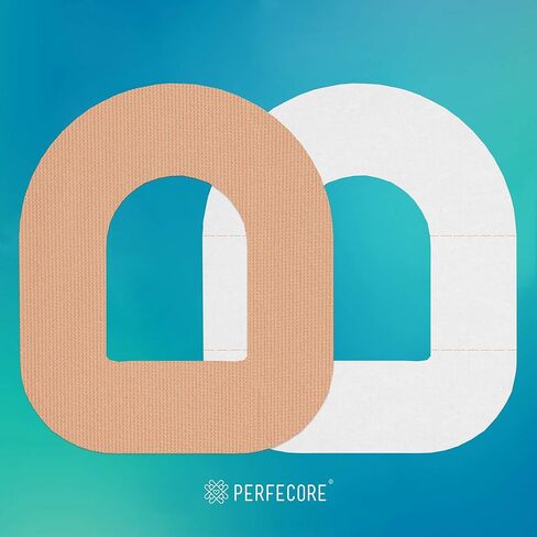 Perfecore Adhesive Bandage Patch Compatible w/Omnipod (30-Pack Set) – Waterproof, Sweatproof Continuous Glucose Monitor Sensor Cover Tape for Sensitive Skin – Diabetes and Diabetic Supplies – Nude in Saudi Arabia