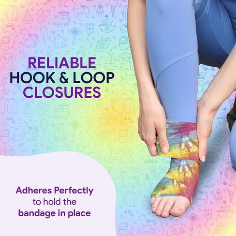 Elastic Bandage Wrap with Self Closure - 3" x 180" Compression Sports Wrap - 2 Breathable and Moisture Resistant Elasticated Medical Wrap Bandages for Foot, Leg, Arm, and Body Sprains in Kuwait