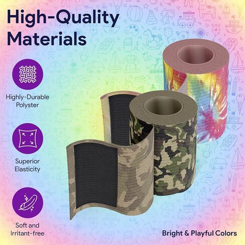 Elastic Bandage Wrap with Self Closure - 3" x 180" Compression Sports Wrap - 2 Breathable and Moisture Resistant Elasticated Medical Wrap Bandages for Foot, Leg, Arm, and Body Sprains in Kuwait