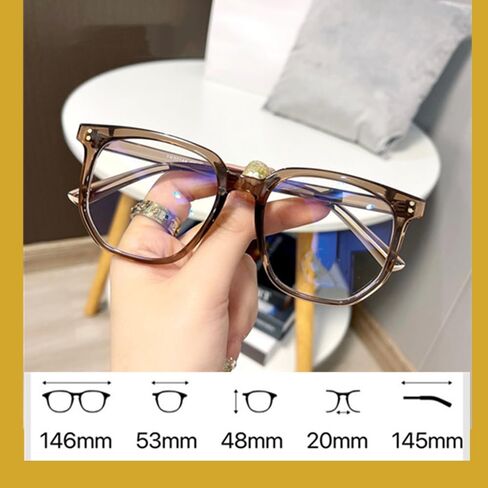 Oversized Square Reading Glasses for Women Men Blue Light Blocking Eyeglasses Frame Cute Comfortable in Kuwait