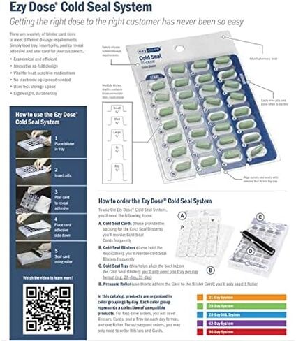 EZY DOSE Unit Dose Roller & Brayer for Pill, Medicine, Vitamin Organizer, 5.75 Inches Wide, Use with Cold Seal System Planner in Saudi Arabia