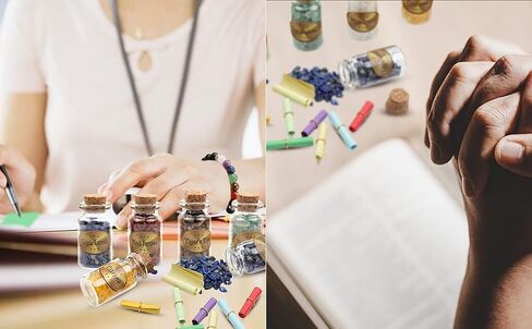 مجموعة بلورات الشفاء vuUUuv والأحجار المتدلية لليوجا أو الريكي أو الطقوس، والتأمل - السيلينيت مع طاقة الشفاء التنظيفية، وأحجار الشاكرا للشفاء الكريستالي (16+24) in Kuwait