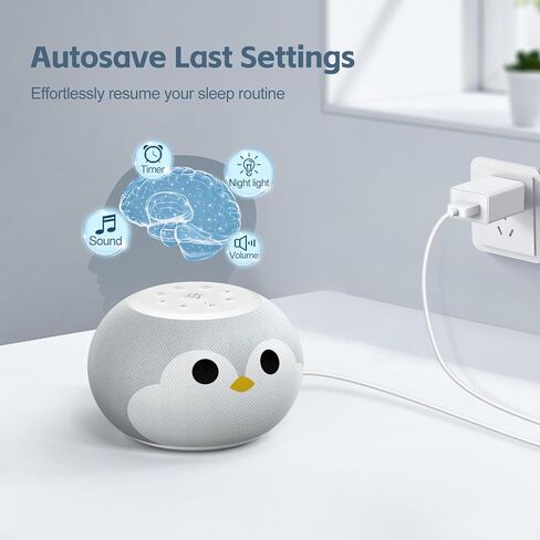 جهاز صوت ريتشر بيبي، 8+1 ضوء ليلي، ضوء متدرج، 20 صوتًا مهدئًا، قفل للأطفال، مهدئ للضوضاء البيضاء، تهويدة لغرفة الأطفال، مؤقت نوم 30/60/180 دقيقة، غرفة نوم الأطفال الصغار والأطفال، محمول (قطة) in Kuwait