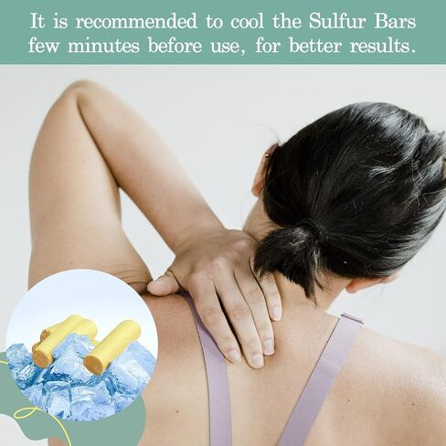 Sulfur Bars for Pain - Azufre en Barra- Sulphur Rods - Alternative Medicine Remedy for Muscle Recovery, Joint Pain, Blast of Wind, Cervical Pain, Neck Pain - 100% Natural Sulfur Sticks Qty. 5 in Saudi Arabia
