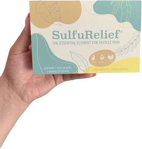 Sulfur Bars for Pain - Azufre en Barra- Sulphur Rods - Alternative Medicine Remedy for Muscle Recovery, Joint Pain, Blast of Wind, Cervical Pain, Neck Pain - 100% Natural Sulfur Sticks Qty. 5 in Saudi Arabia