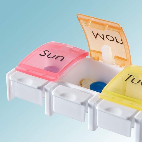 منظم حبوب الدواء بزر ضغط من برايميد - تذكير دواء مرمّز في أسبوع واحد in Kuwait