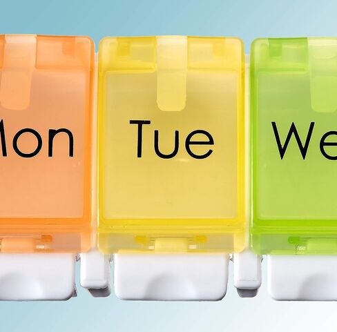 منظم حبوب الدواء بزر ضغط من برايميد - تذكير دواء مرمّز في أسبوع واحد in Kuwait