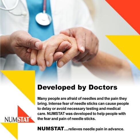 NUMSTAT Antiseptic Numbing Wipes for Needle Pain Relief, 2-In-1 Formula with Benzocaine, Isopropyl Alcohol and Menthol - 30 Prep Pads in Saudi Arabia