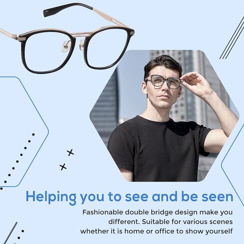 DUCO الضوء الأزرق حجب النظارات للرجال بلو راي نظارات المتضخم نظارات الكمبيوتر ريترو مربع نظارات الموضة 5223 in Kuwait