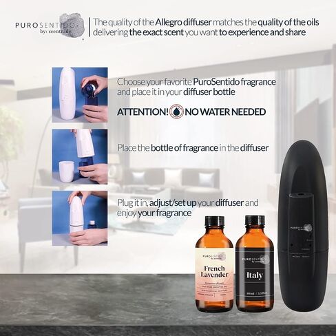 PuroSentido بواسطة: Scentrade، Allegro Aroma Diffuser، ناشر الزيوت العطرية بدون ماء، ناشر الروائح بدون ماء للمنزل، ناشر بلوتوث، ناشر محمول، ناشر للزيوت العطرية in Saudi Arabia