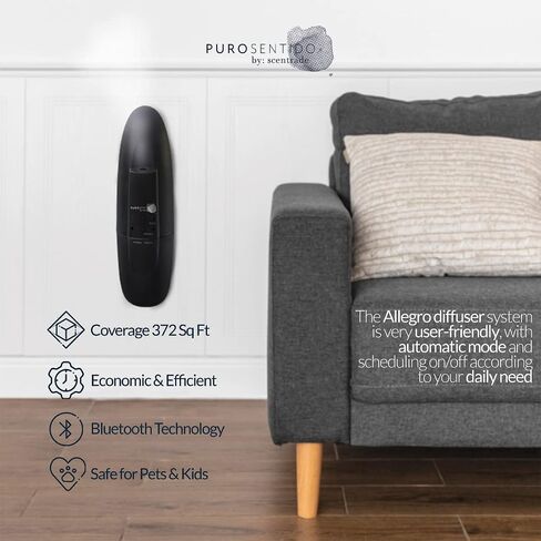 PuroSentido بواسطة: Scentrade، Allegro Aroma Diffuser، ناشر الزيوت العطرية بدون ماء، ناشر الروائح بدون ماء للمنزل، ناشر بلوتوث، ناشر محمول، ناشر للزيوت العطرية in Saudi Arabia