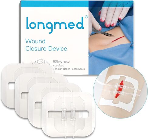 Emergency Wound Closure Zippers, 4 Pcs Zip Stitch Sutures Butterfly Bandaids, Repair Wounds Without Stitches, Great for Outdoor Activities, Quick Clot -Emergency Wound Closures Device in Kuwait