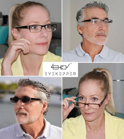 Eyekepper 4 Pack Classic Reading Glasses for Women and Men Include Reading Sunglasses Two-Tone Readers +0.50 in Kuwait