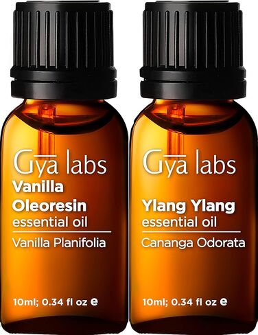 Gya Labs زيت يلانج يلانج العطري وزيت الفانيليا العطري (10 مل) - عبوة 2 في 1 in Kuwait