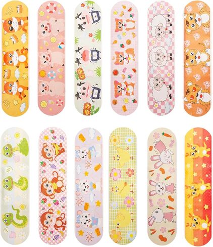 120 قطعة من ضمادات الأطفال، ضمادات كرتونية لطيفة، ضمادات مرنة لاصقة ملونة، ضمادات مقاومة للماء قابلة للتنفس، تحمي الخدوش والجروح للفتيات والأولاد والأطفال الصغار in Kuwait