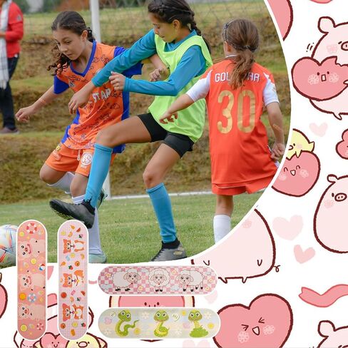 120 قطعة من ضمادات الأطفال، ضمادات كرتونية لطيفة، ضمادات مرنة لاصقة ملونة، ضمادات مقاومة للماء قابلة للتنفس، تحمي الخدوش والجروح للفتيات والأولاد والأطفال الصغار in Kuwait