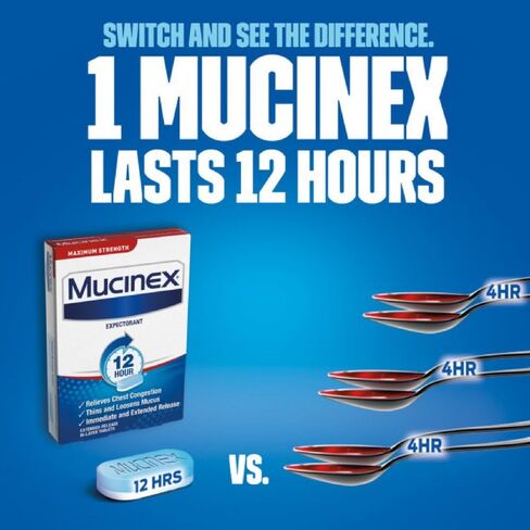 Mucinex Maximum Strength 12-Hour Chest Congestion Expectorant Tablets, 14 ct in Saudi Arabia