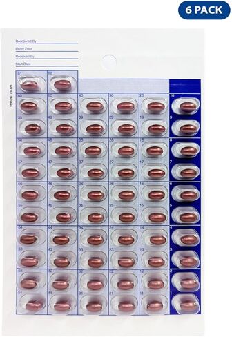 تغليف أقراص الدواء الصيدلانية لمدة 62 يومًا / شهرين، طي كتاب الختم البارد، لا حاجة إلى معدات إضافية (6 عبوات - 62 يومًا) in Kuwait