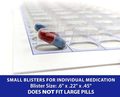 تغليف أقراص الدواء الصيدلانية لمدة 62 يومًا / شهرين، طي كتاب الختم البارد، لا حاجة إلى معدات إضافية (6 عبوات - 62 يومًا) in Kuwait