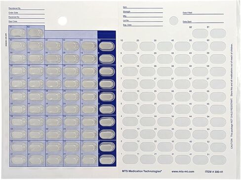 تغليف أقراص الدواء الصيدلانية لمدة 62 يومًا / شهرين، طي كتاب الختم البارد، لا حاجة إلى معدات إضافية (6 عبوات - 62 يومًا) in Kuwait