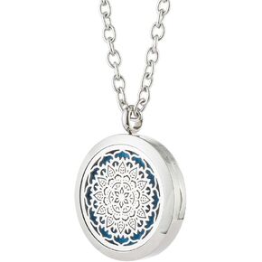 قلادة ناشرة الزيوت العطرية من جيلكوني، قلادة للعلاج العطري، قلادة من الفولاذ المقاوم للصدأ، مجوهرات العطر للنساء، الأخت، الزوجة in Kuwait