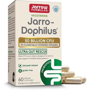 Jarrow Formulas Jarro-Dophilus Ultra Gut Rescue - 50 مليار وحدة تشكيل مستعمرة لكل وجبة - البروبيوتيك يستعيد ويحمي ويحافظ على النباتات المعوية - 60 حصة (إصدار متأخر) in Kuwait