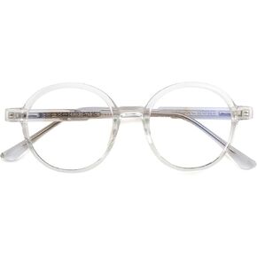 SOPHILY Round Blue Light Blocking Glasses Men Women Acetate Optical Eyewear Frame Non Presription Clear Lens