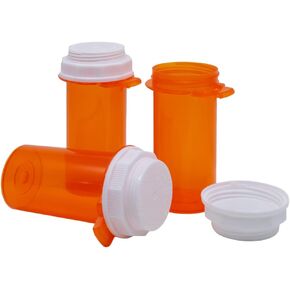 Ezy Dose Pill Box and Medicine, Vitamin Container & Vial | 10 Dram Storage | Child-Resistant Cap | Case of 250